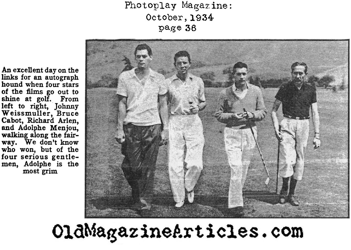 1930s Golf Attire (Photoplay Magazine, 1934)