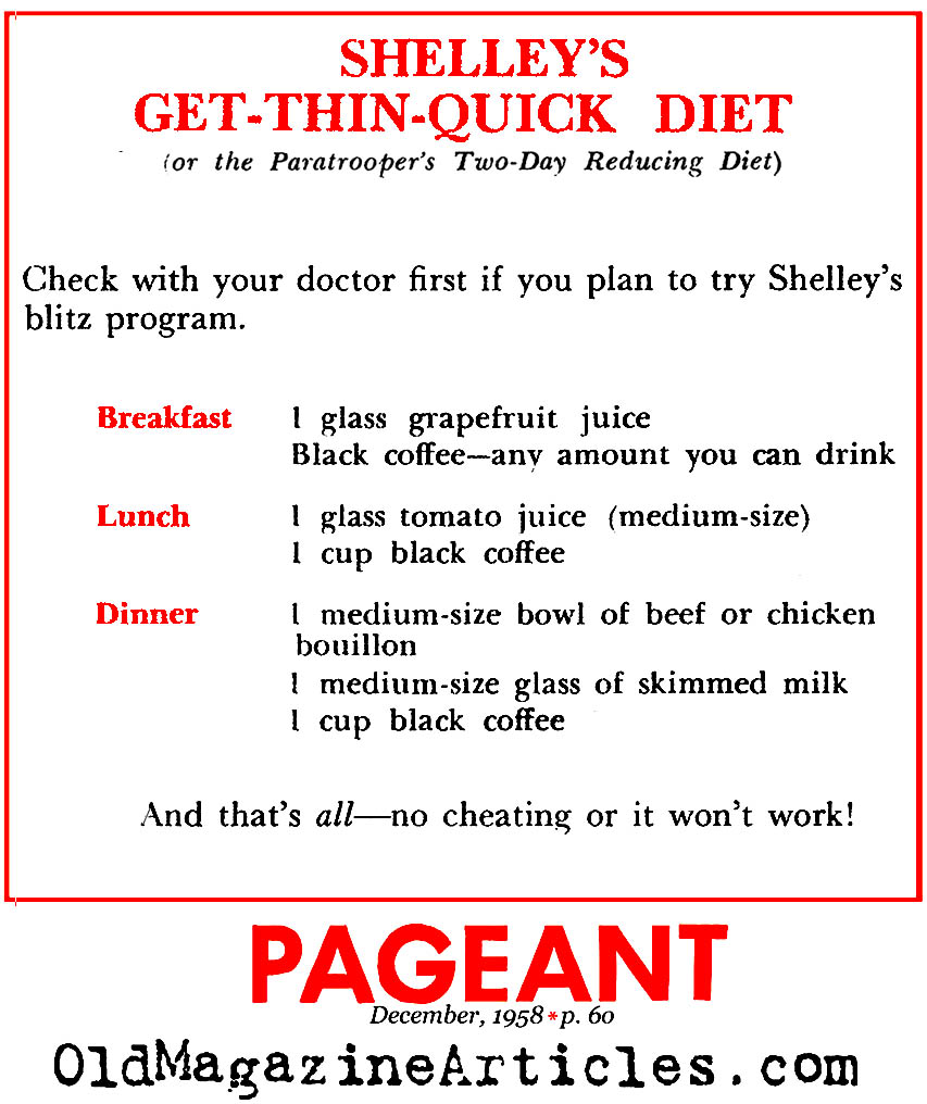 The Shelley Winters 'Get Thin Quick' Diet  