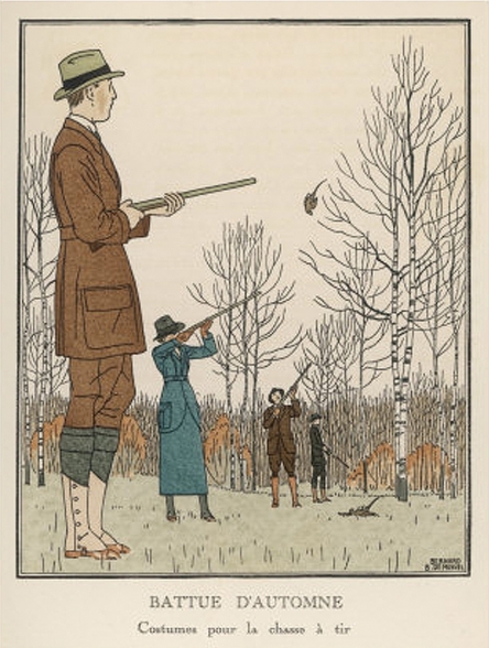Shooting Tweeds, Riding Breeches  and Evening Clothes<BR> <br />(Dress & Vanity Fair, 1913)