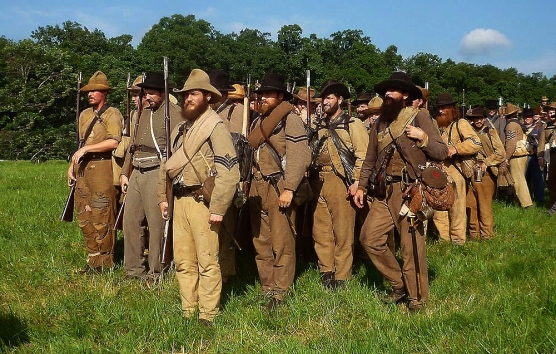 With the First Texas Regiment at Gettysburg <br />(Confederate Veteran, 1922)