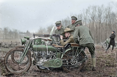 Armed Motorcycles <br />(Popular Mechanics, 1914)