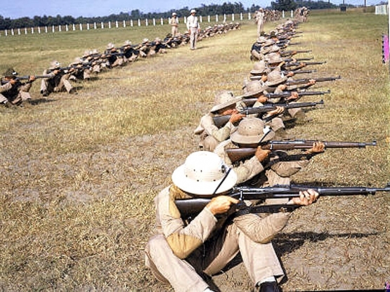 Training Marines in San Diego <br />(Leatherneck Magazine, 1943)