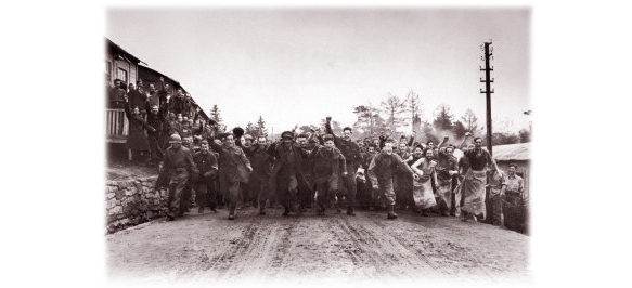 Wounded POWs Liberated in Germany <br />(Yank Magazine, 1945)