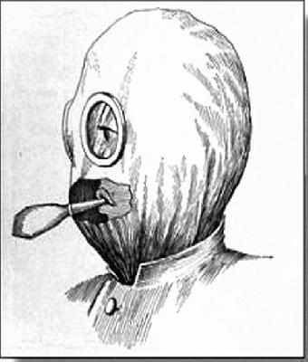 World War Gas. Earliest Gas Mask World War