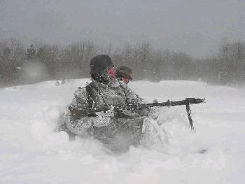 WW2 German Guns in Winter