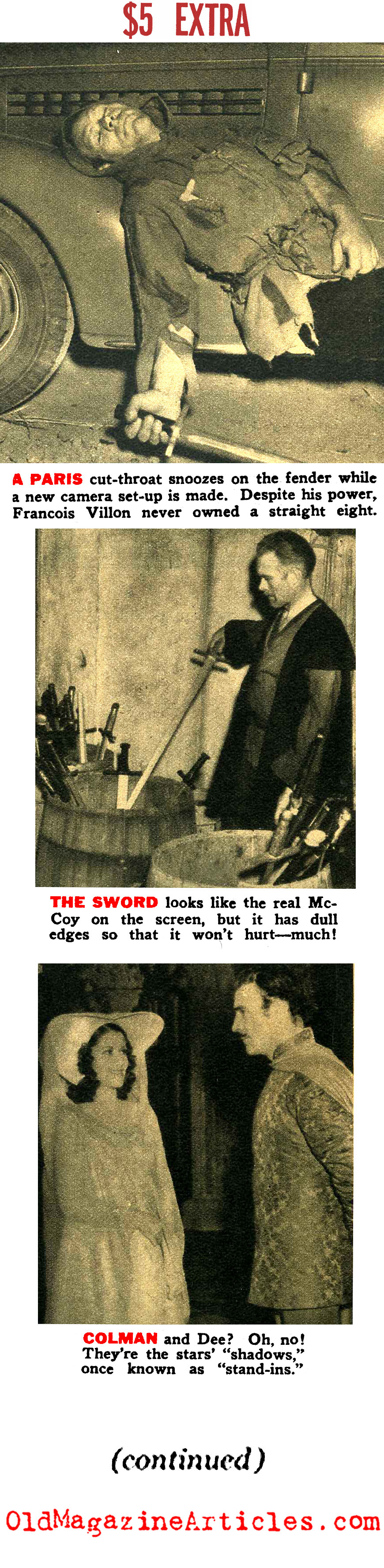 Trainable Extras Were Vital (Click Magazine, 1938)