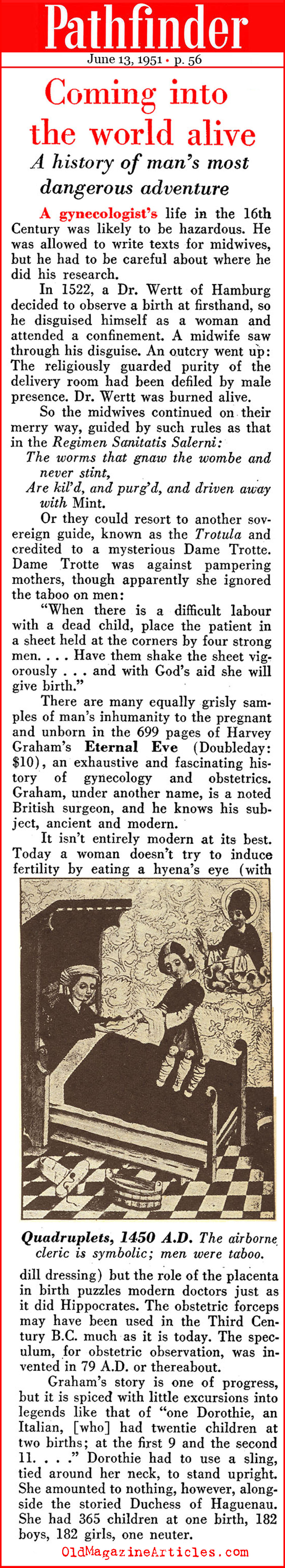 The Salad Days of Gynecology (Pathfinder Magazine, 1951)