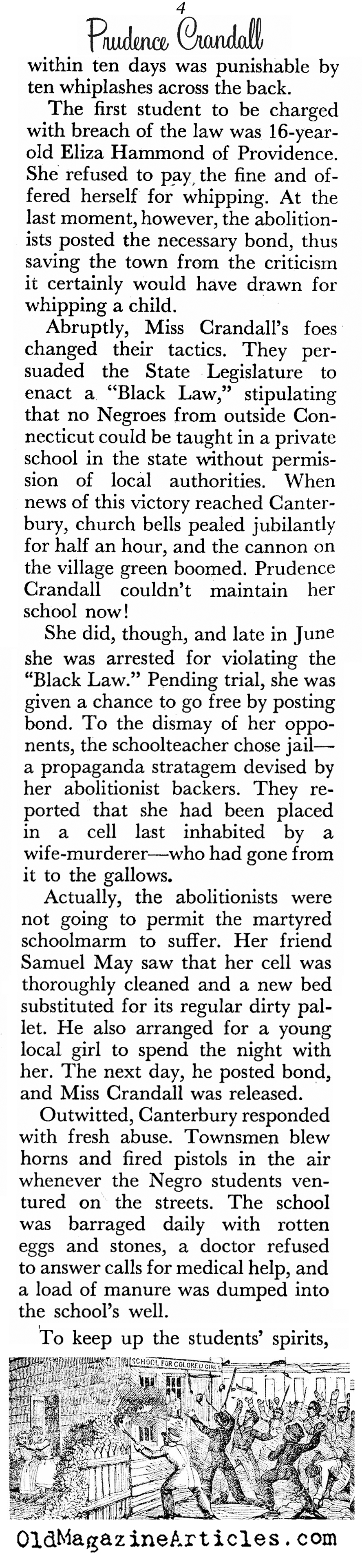 Admirable Prudence Crandall (Coronet Magazine, 1961) 