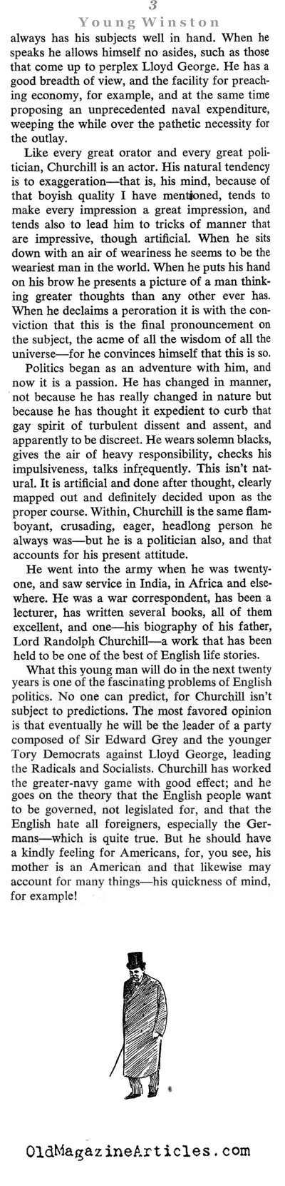 Winston Churchill: Up-and-Comer (Saturday Evening Post, 1912)