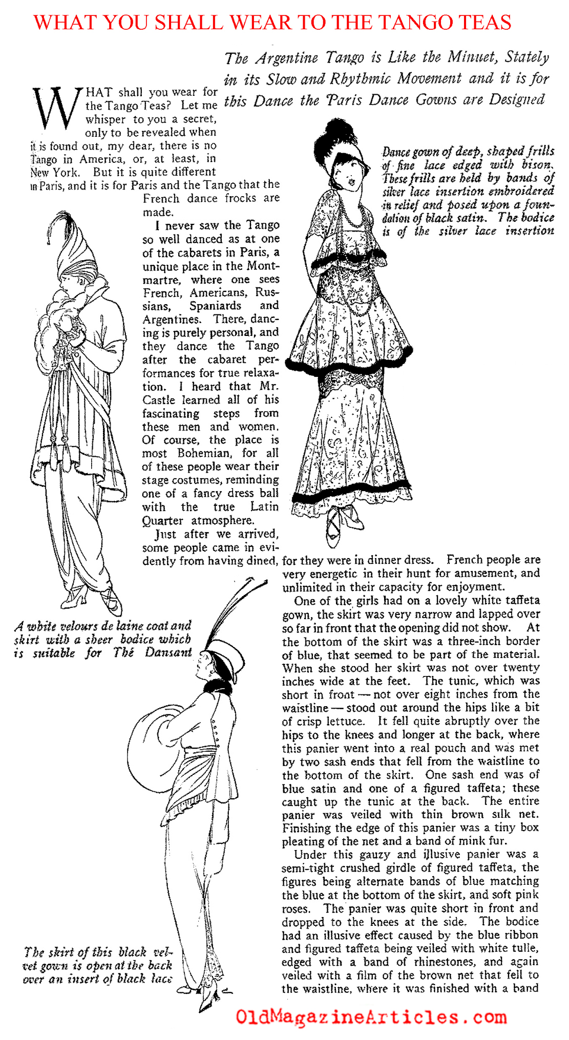 Tango Fashions (Vanity Fair Magazine, 1913)