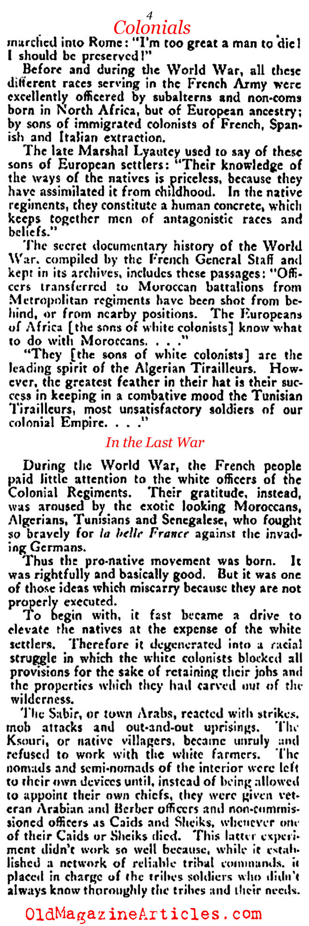 The French Army in Africa (The Commonweal, 1941)
