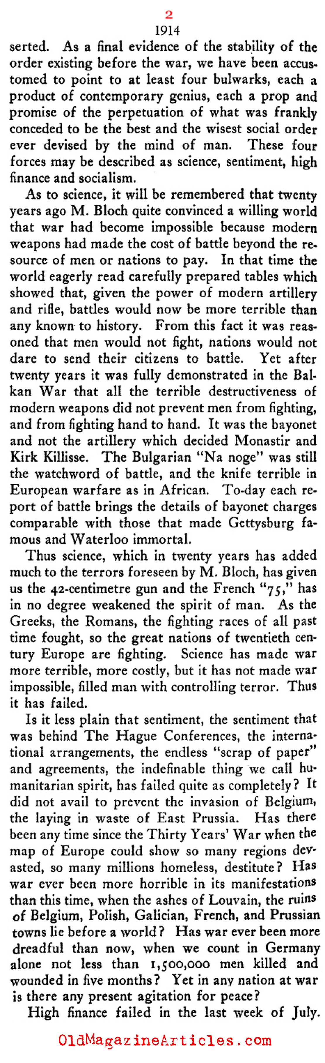 1914: The Close of an Epoch (The New Republic, 1915)