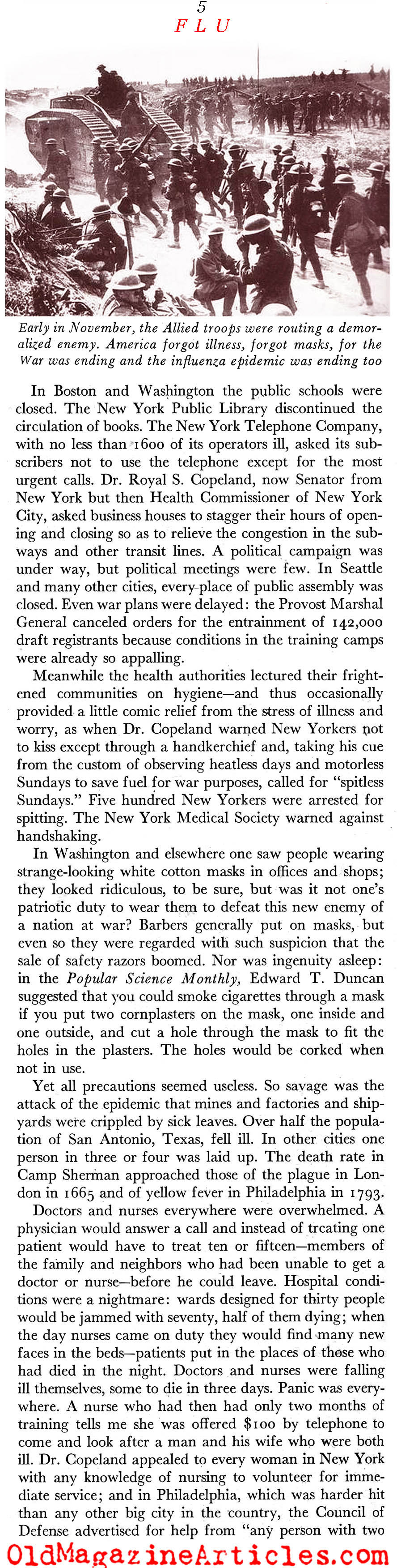 The Pandemic of 1918 (Scribner's Magazine, 1938)