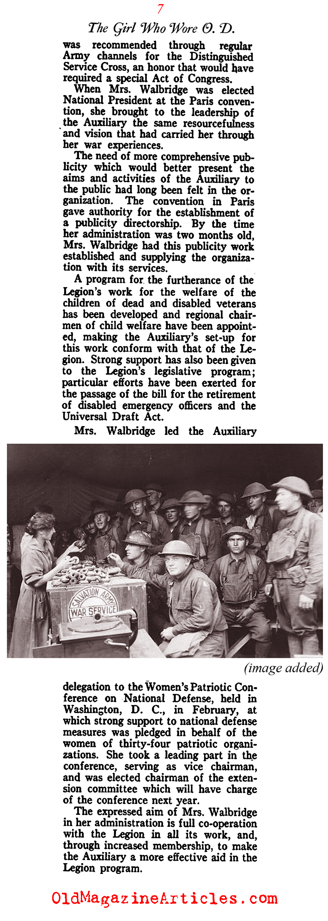 A Woman in the Salvation Army (American Legion Monthly, 1928)
