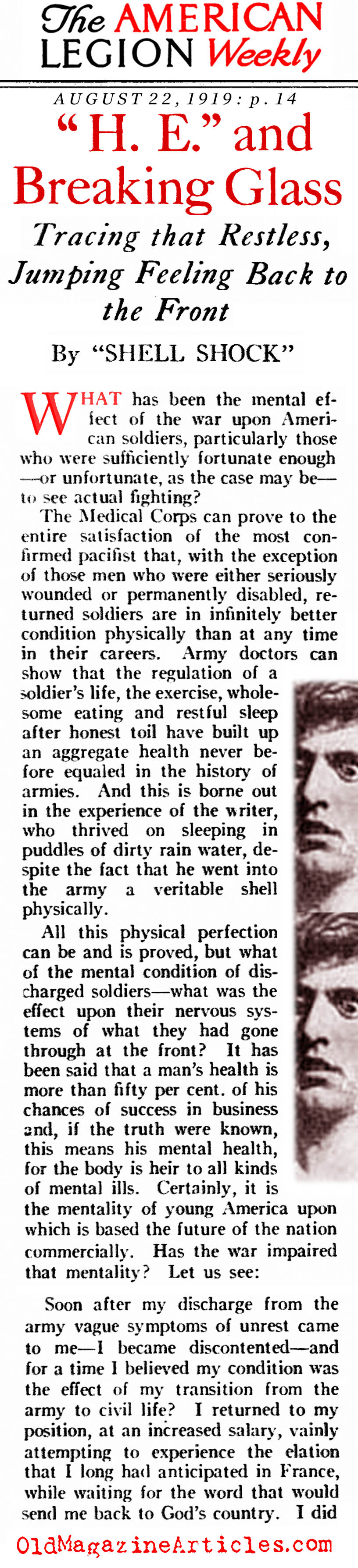 The Shell-Shocked Millions (American Legion Weekly, 1919)