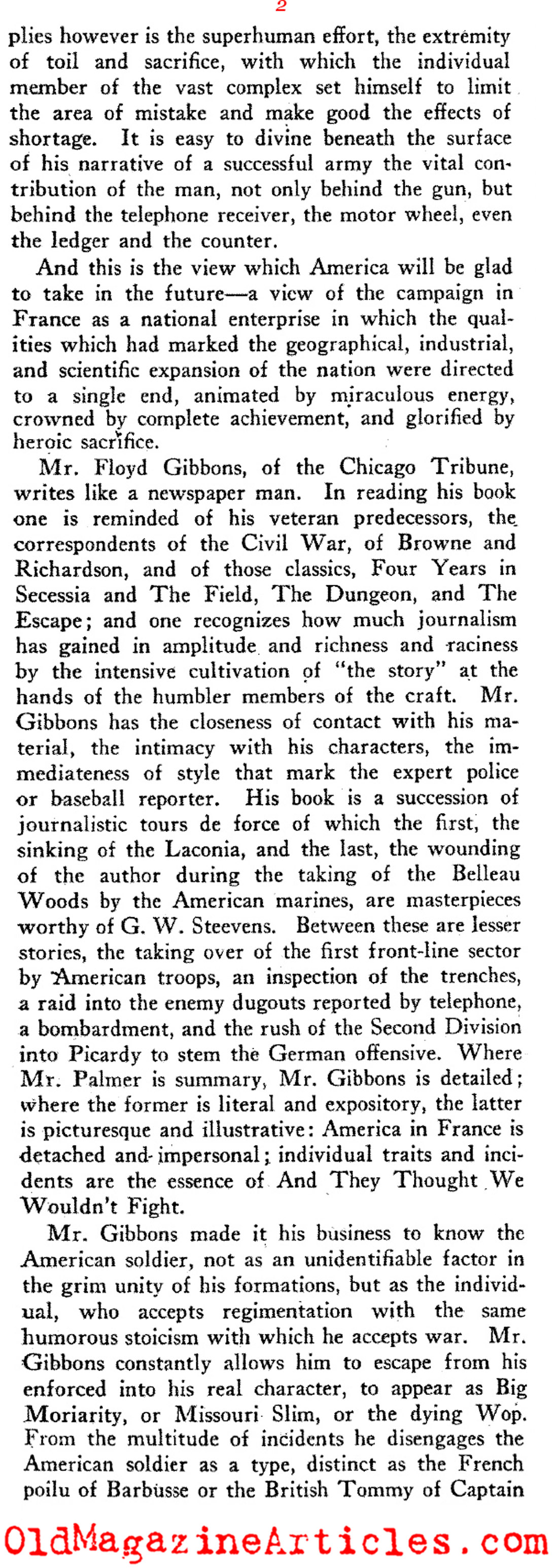 A Review of Two W.W. I Books (The Dial Magazine, 1919)