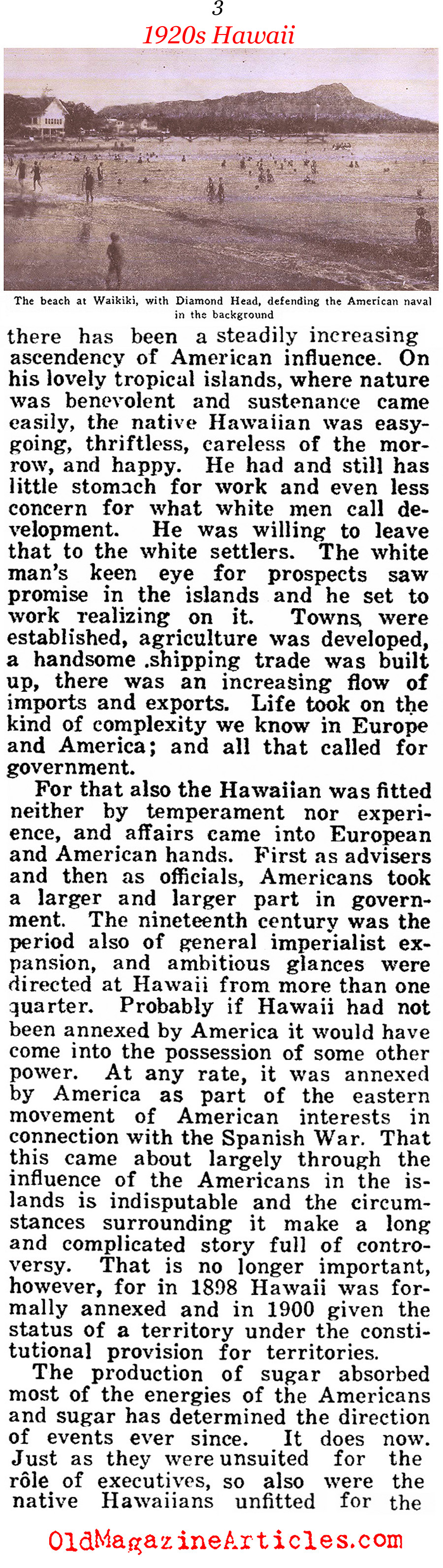 America's First Brush With Multiculturalism<BR> (American Legion Weekly, 1922)