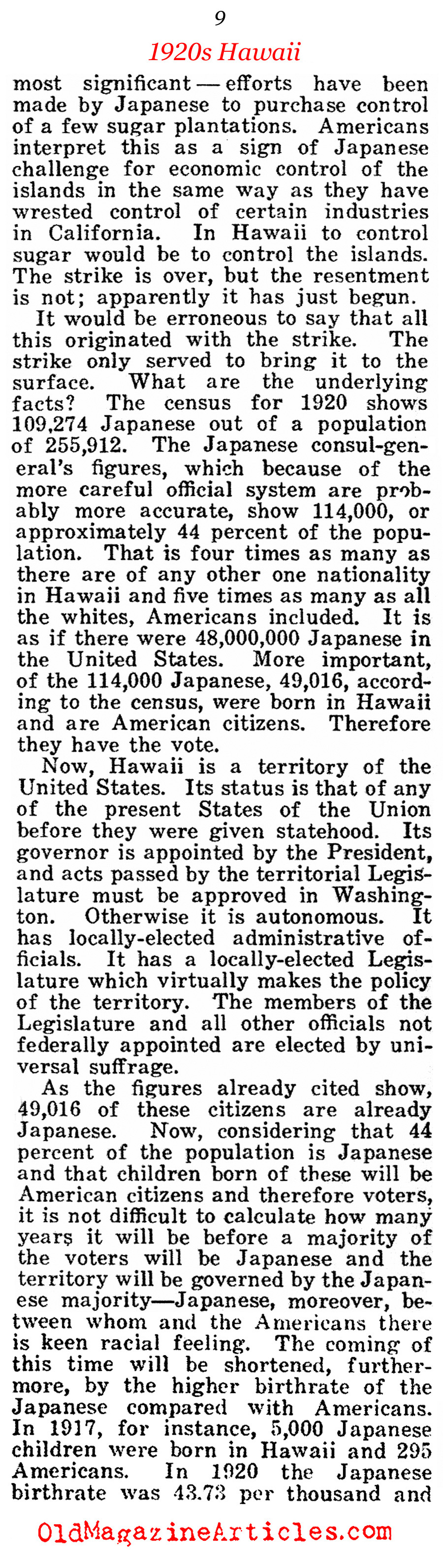 America's First Brush With Multiculturalism<BR> (American Legion Weekly, 1922)