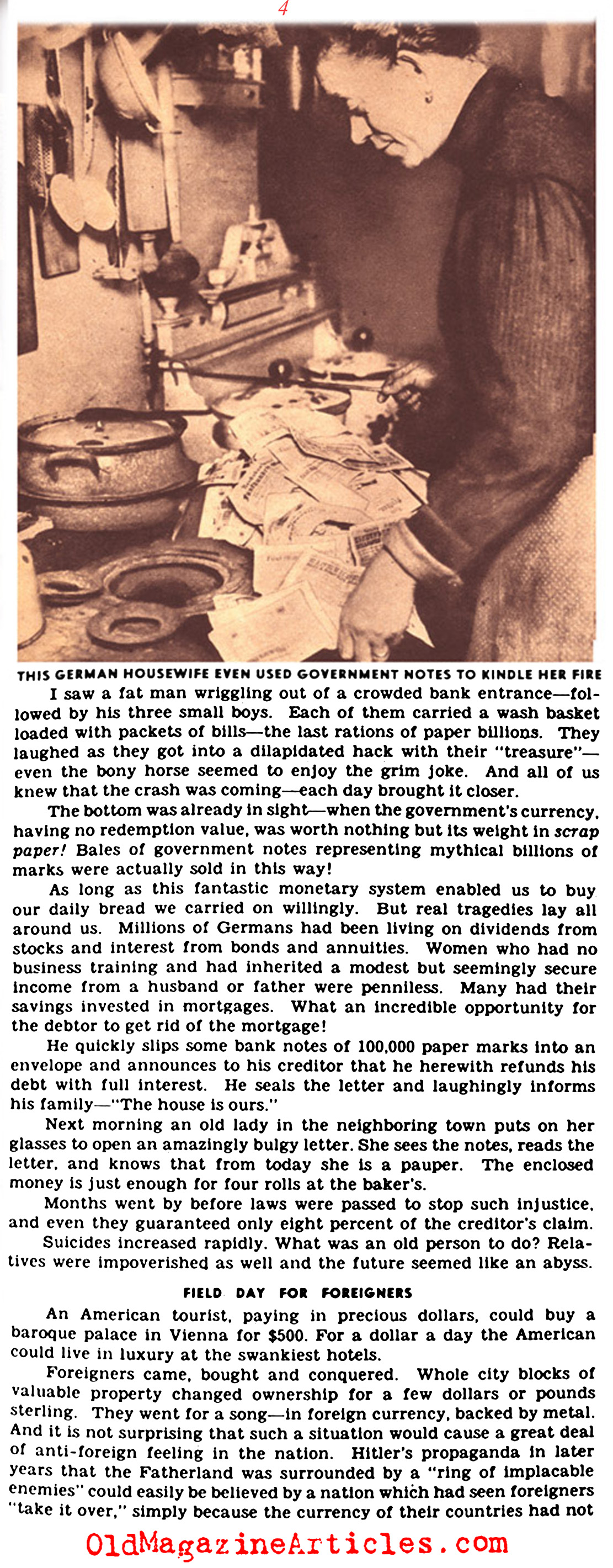 Rampant Inflation in Post-War Germany (Click Magazine, 1944)