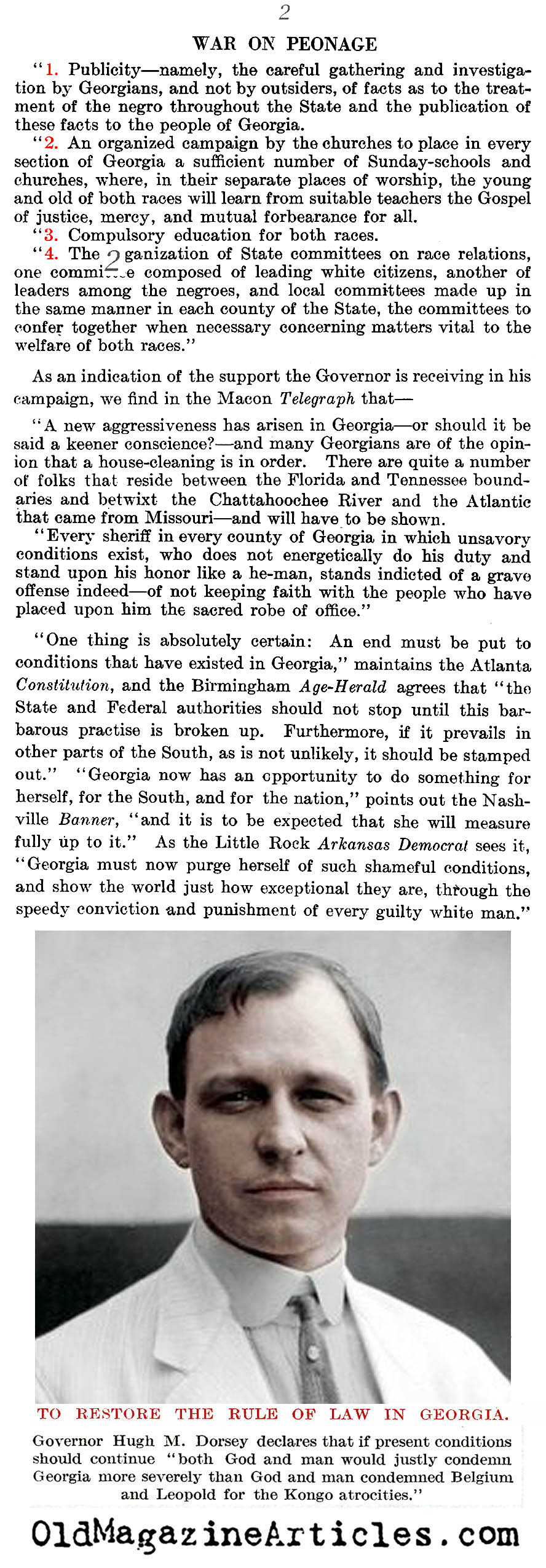 Restraining The Terror In Georgia (The Literary Digest, 1921)