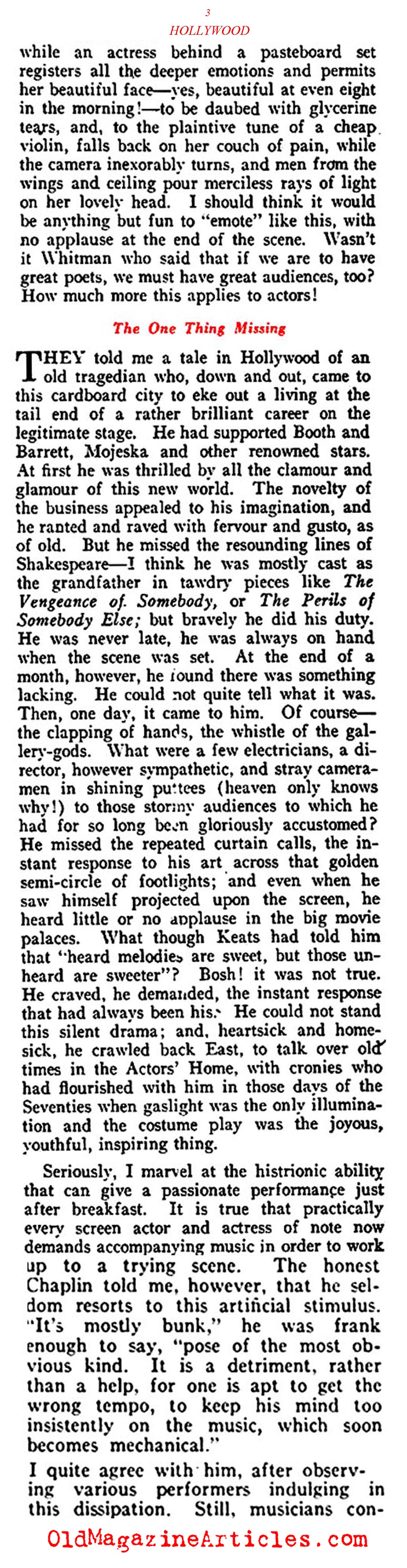 The Monstrous Movies (Vanity Fair Magazine, 1921)