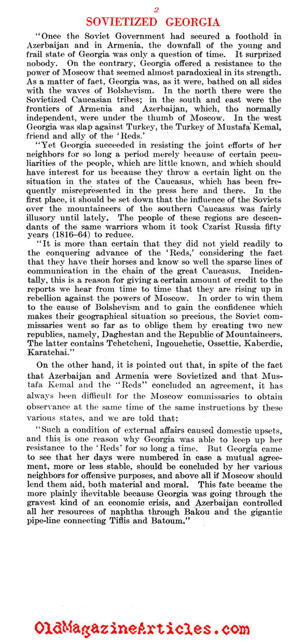 Georgia Invaded (Literary Digest, 1921)