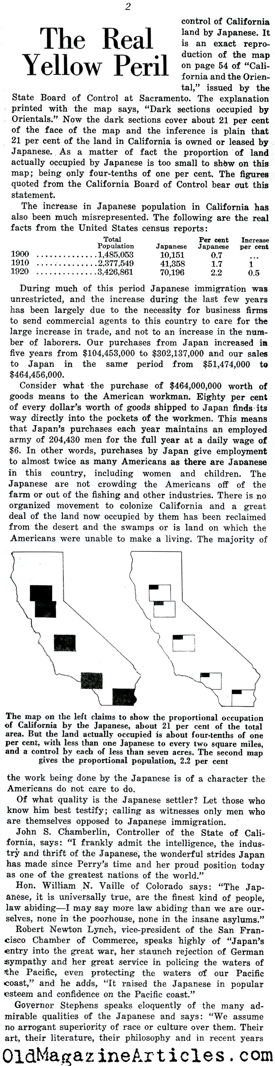 ''The Real Yellow Peril'' (The Independent, 1921)