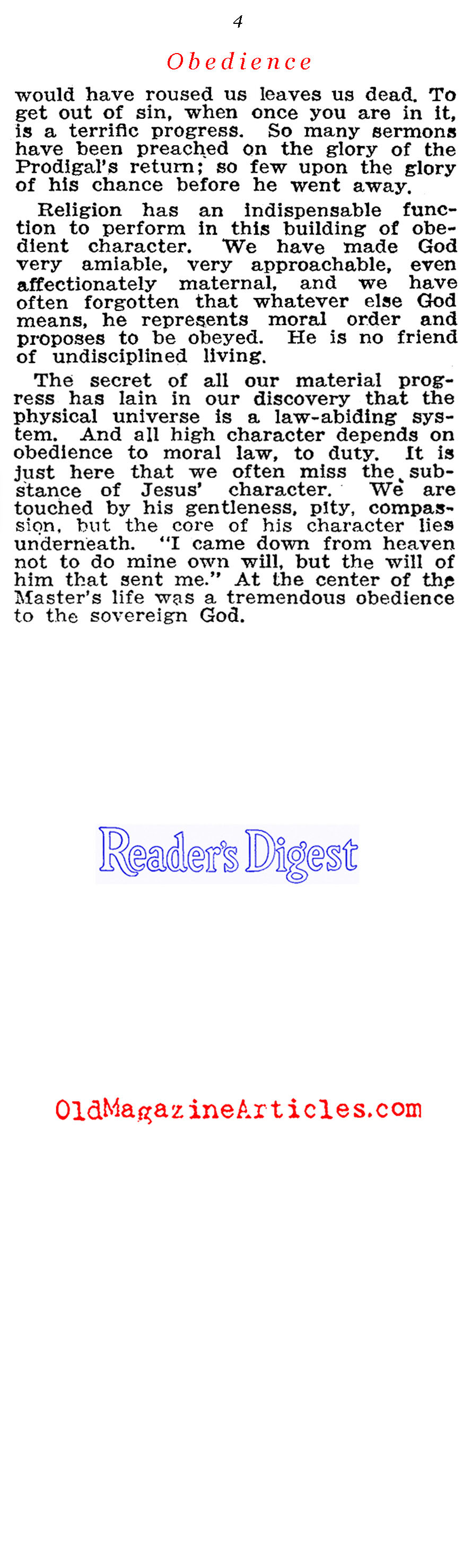 The Spirit of Disobedience (Reader's Digest, 1923)
