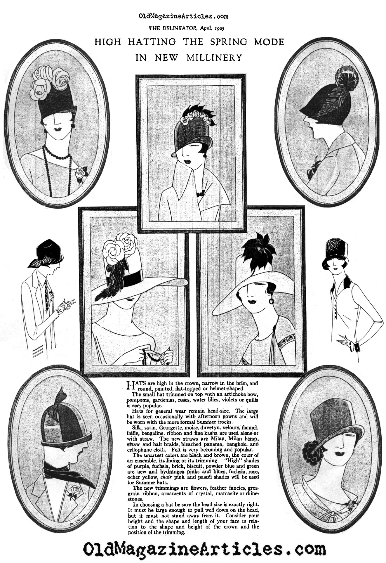 Hats from the Spring of 1925 (The Delineator, 1925)