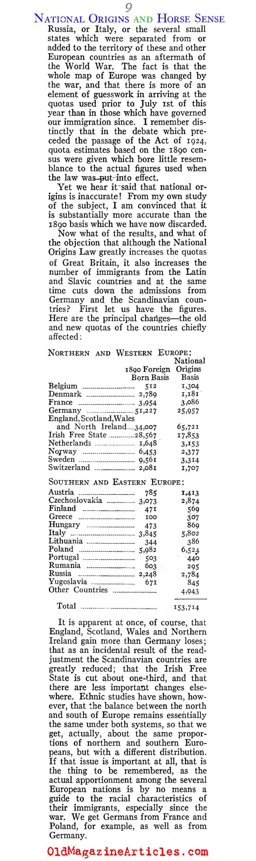 The Blessings of the 1924 Immigration Bill (American Legion Monthly, 1929)