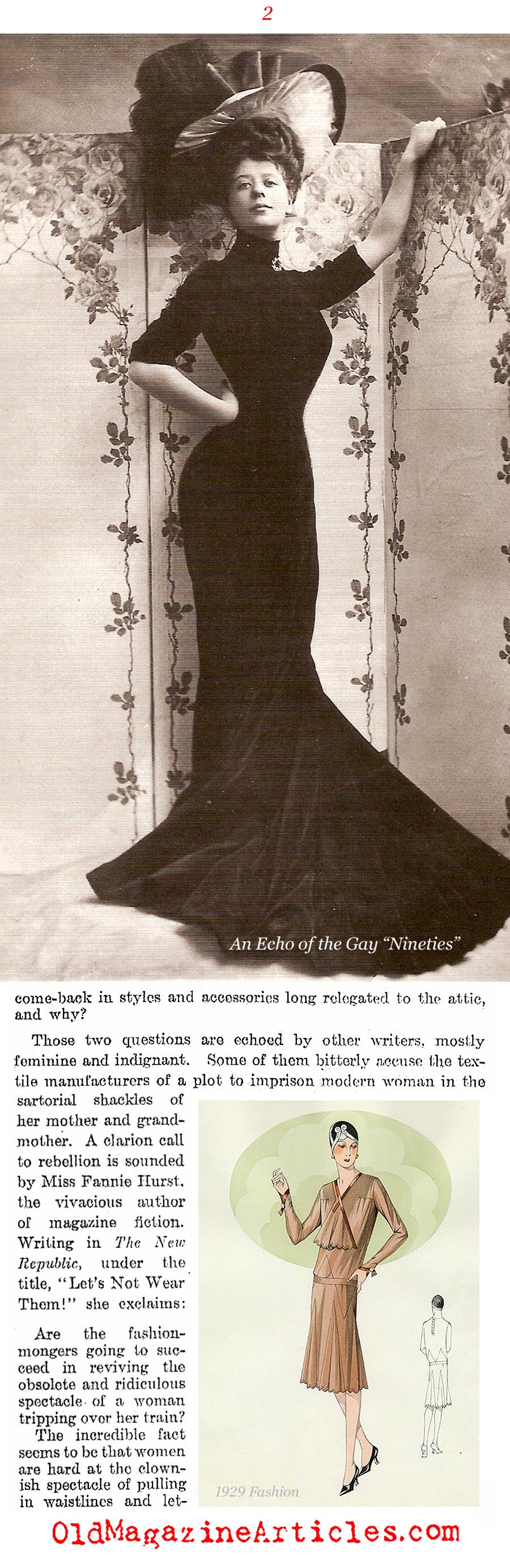Turning Back The Fashion Revolution (Literary Digest, 1929)