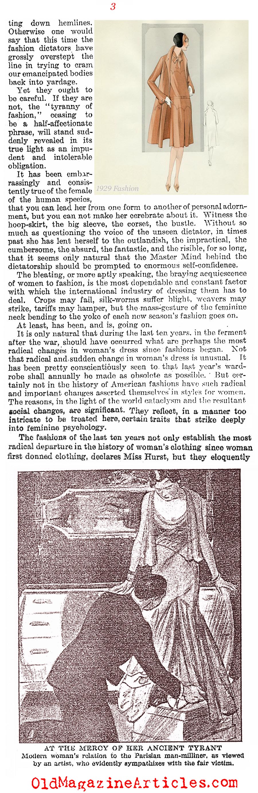 Turning Back The Fashion Revolution (Literary Digest, 1929)