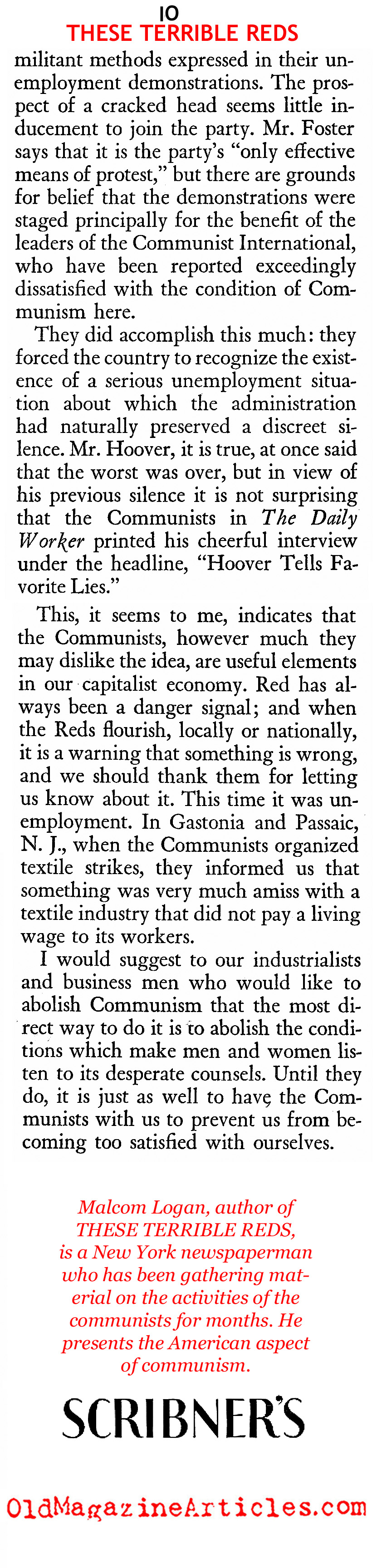 Reds Among Us (Scribner's Magazine, 1930)