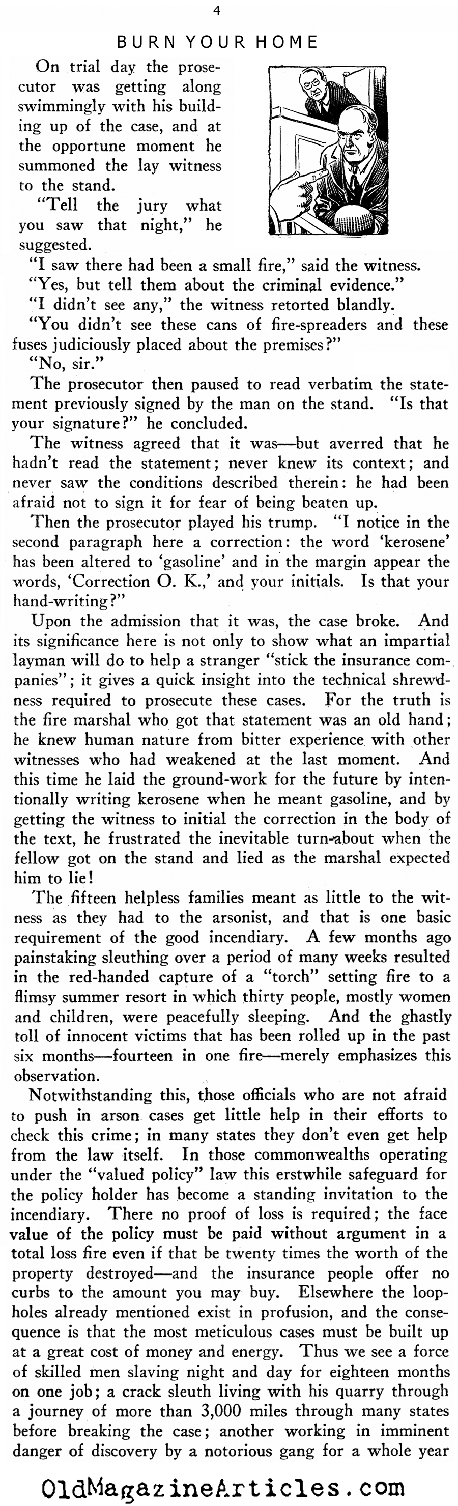 Arson on the Rise (New Outlook Magazine, 1933)