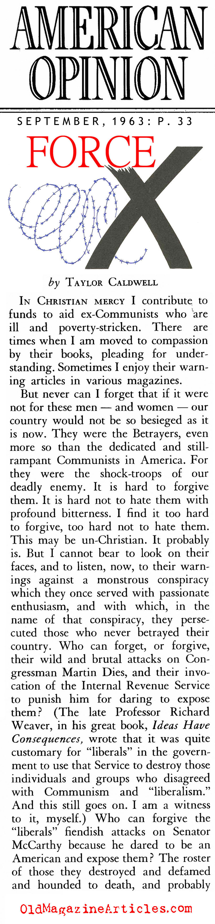 Rejecting Socialism During the Depression (American Opinion, 1963)