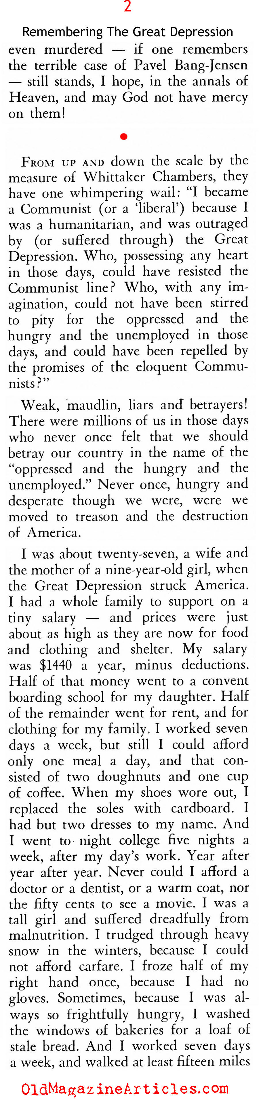 Rejecting Socialism During the Depression (American Opinion, 1963)