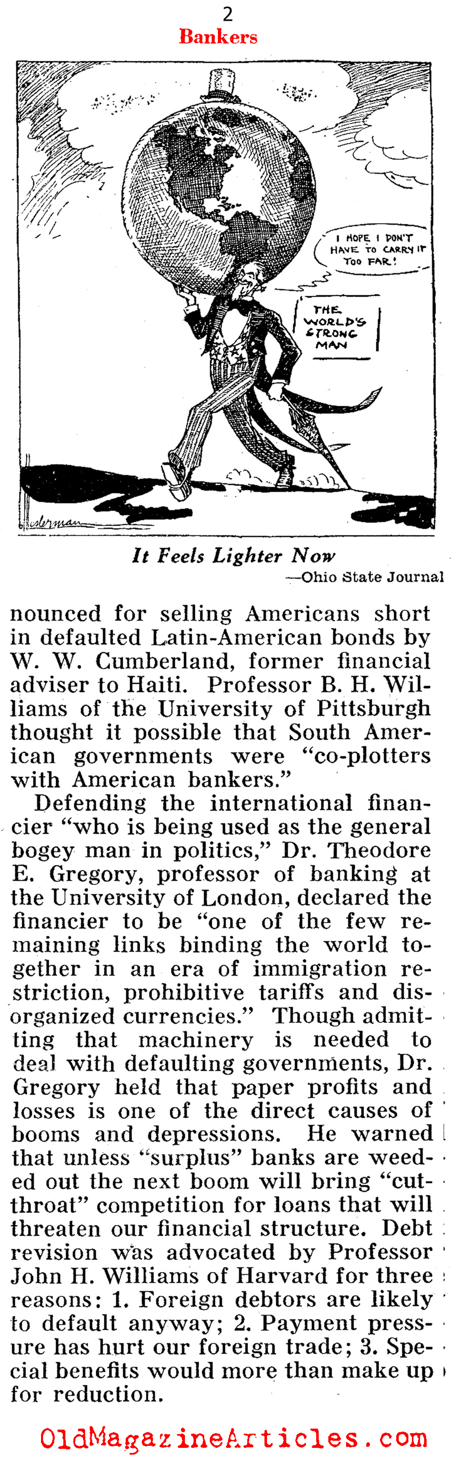 ''Dishonest Banks'' (Pathfinder Magazine, 1932)