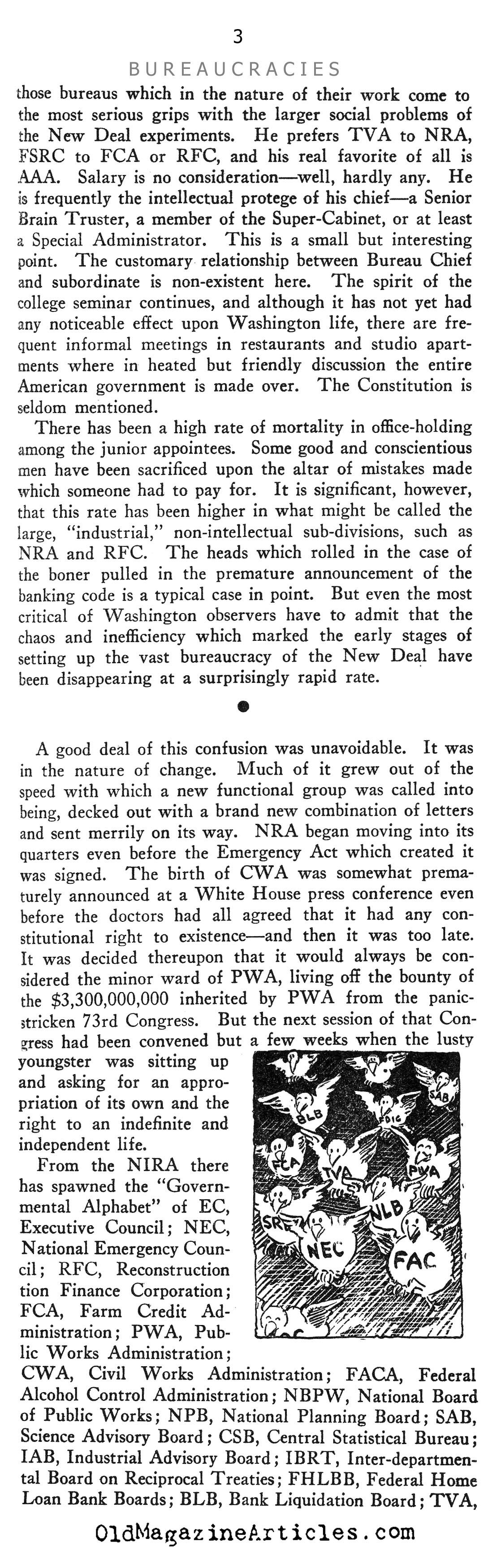 The Alphabet Bureaucrats (New Outlook Magazine, 1934)