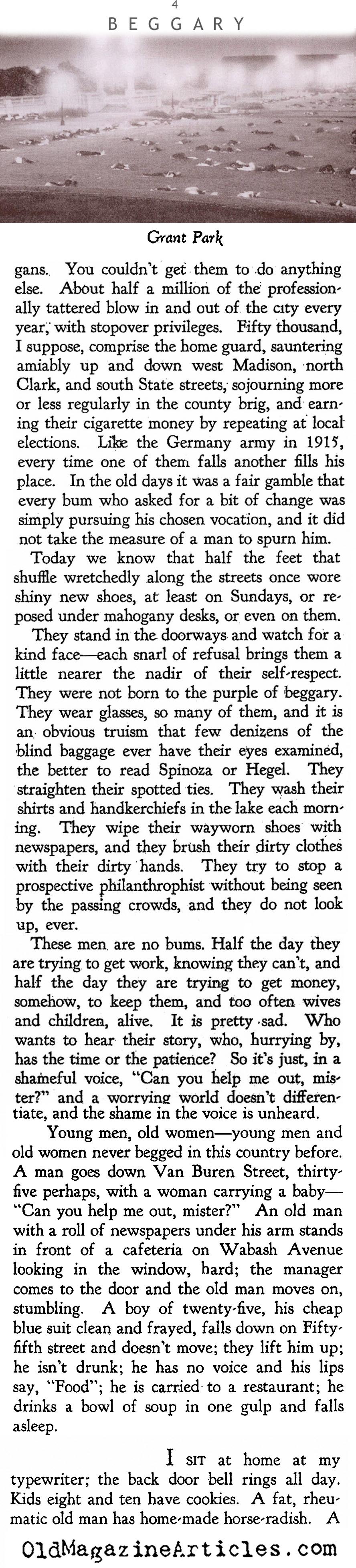 The Poor Are Everywhere (The Chicagoan, 1932)