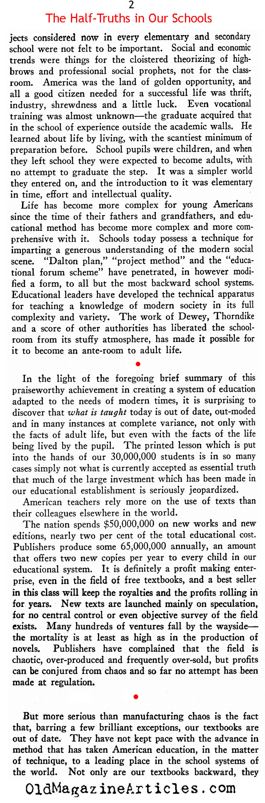 The Case For Social Studies (New Outlook Magazine, 1933)