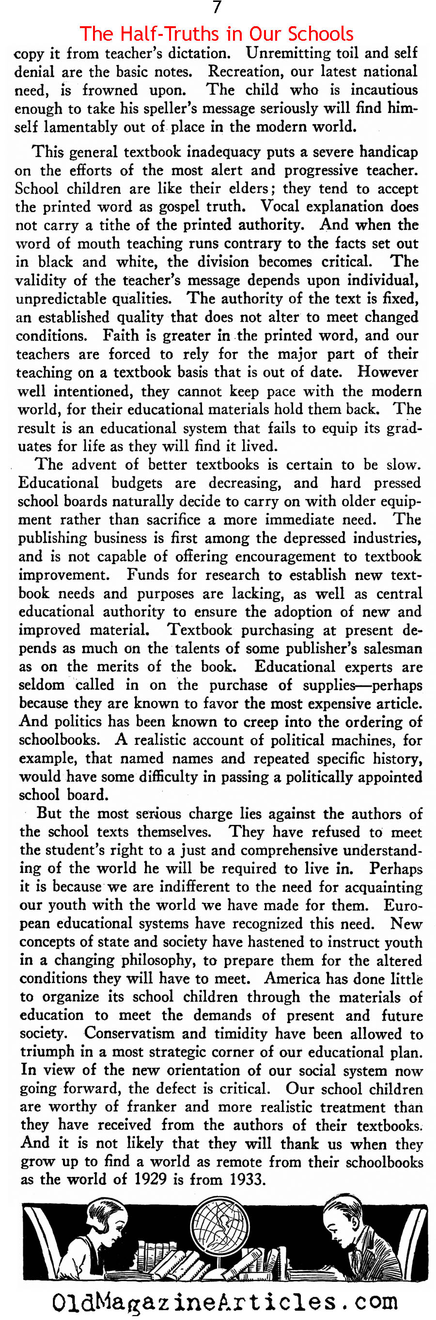 The Case For Social Studies (New Outlook Magazine, 1933)