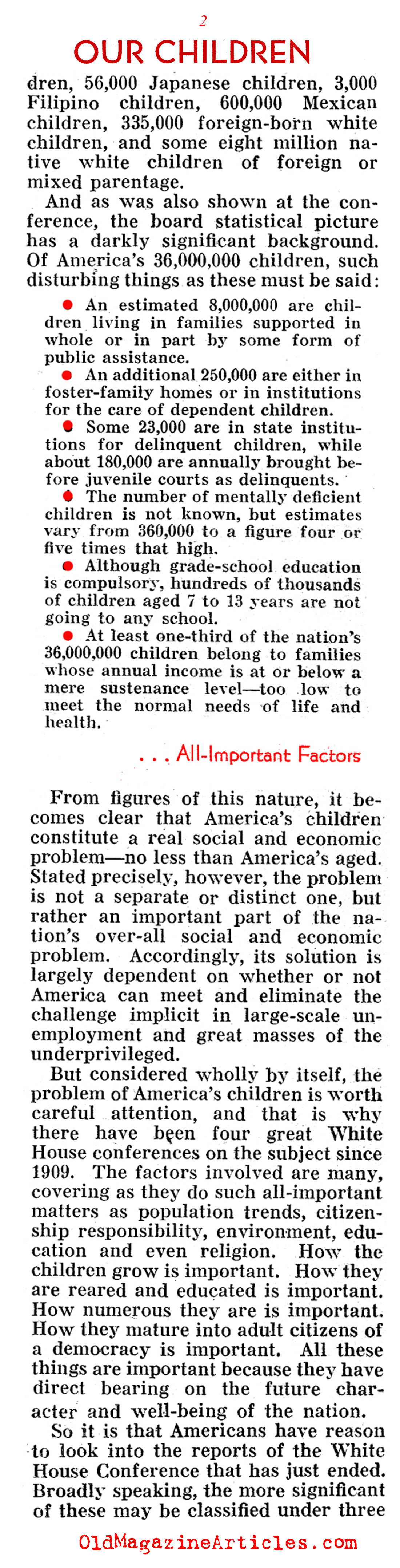 Children in Need (Pathfinder Magazine, 1940)