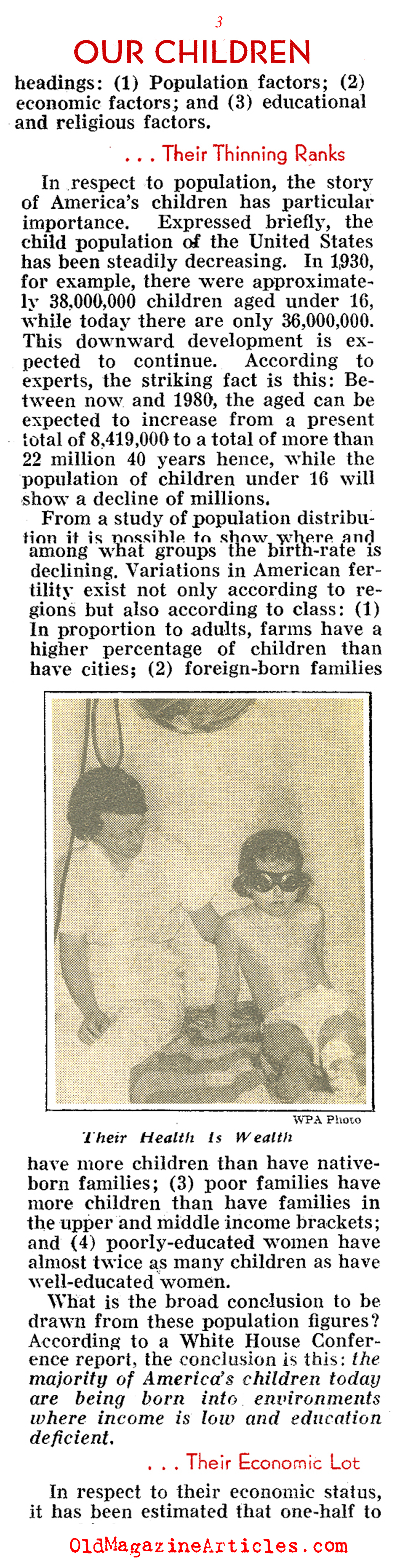 Children in Need (Pathfinder Magazine, 1940)