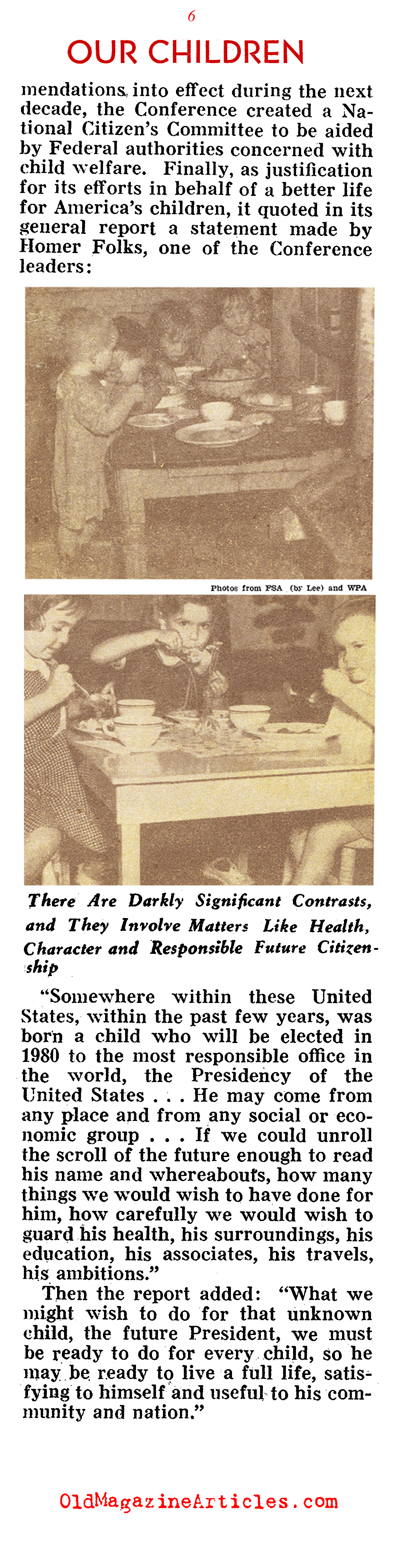 Children in Need (Pathfinder Magazine, 1940)