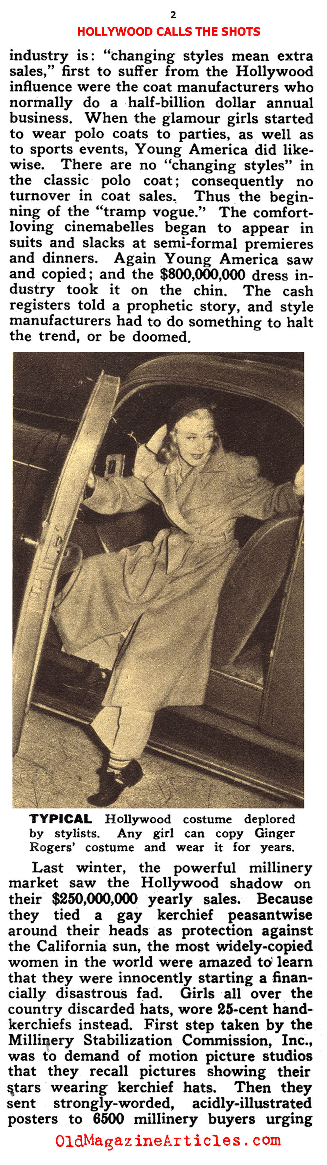 Fashion Designers Colide wth Hollywood Designers... (Click Magazine, 1938)
