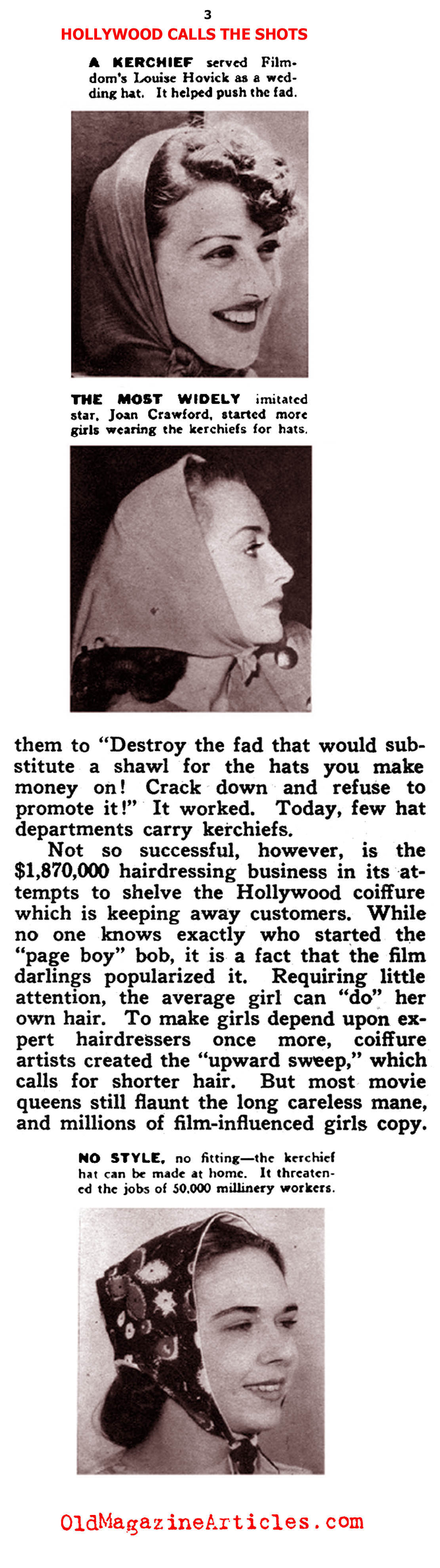 Hollywood Stylists vs the Fashion Industry (Click Magazine, 1938)