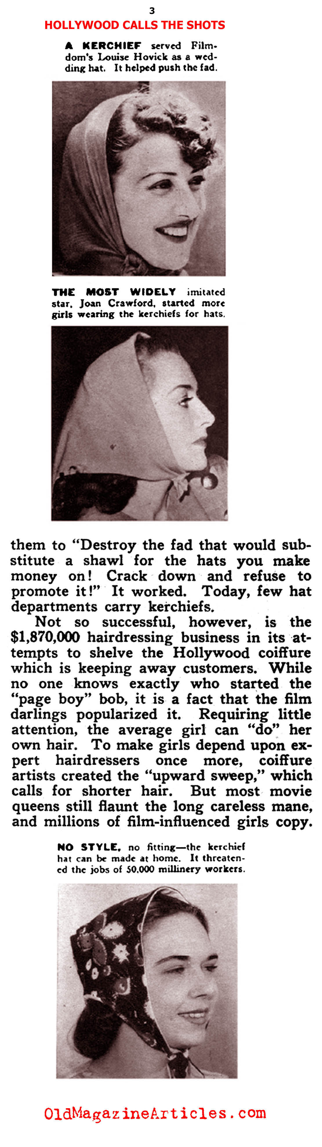 Fashion Designers Colide wth Hollywood Designers... (Click Magazine, 1938)