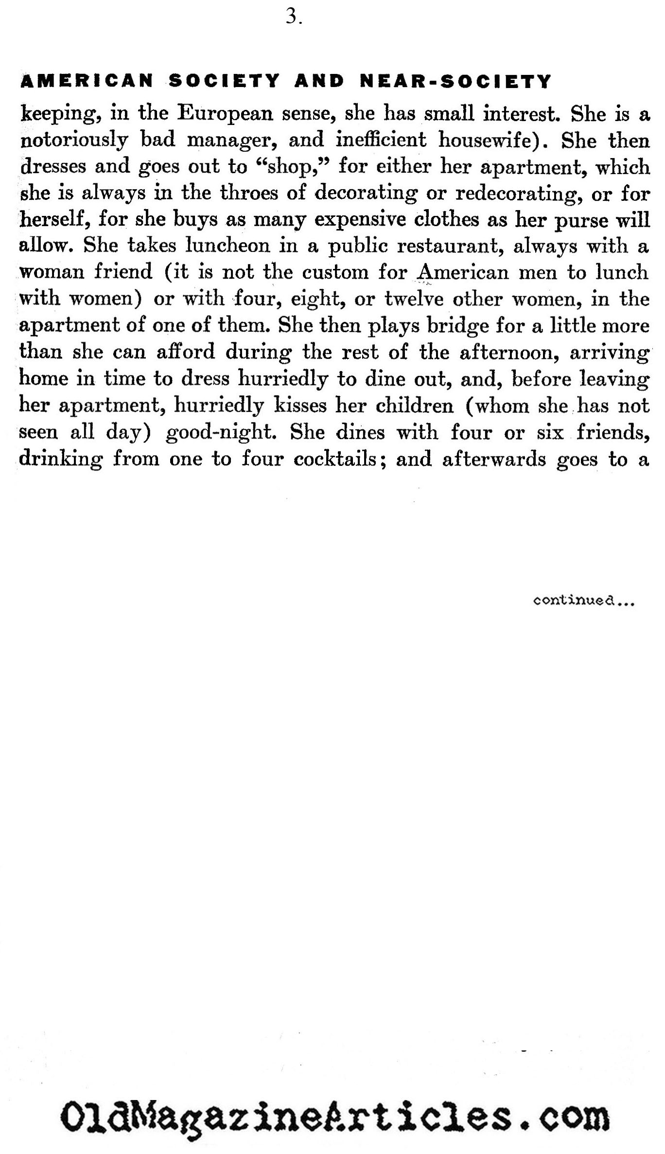 American Society and Near Society (America, 1932)