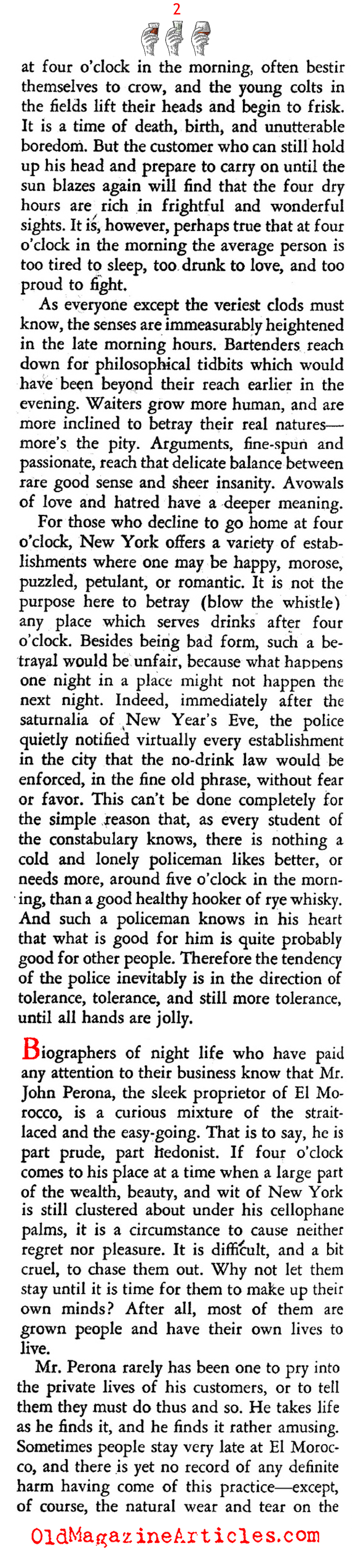 New York City Bars at Four in the Morning... (Stage Magazine, 1937)