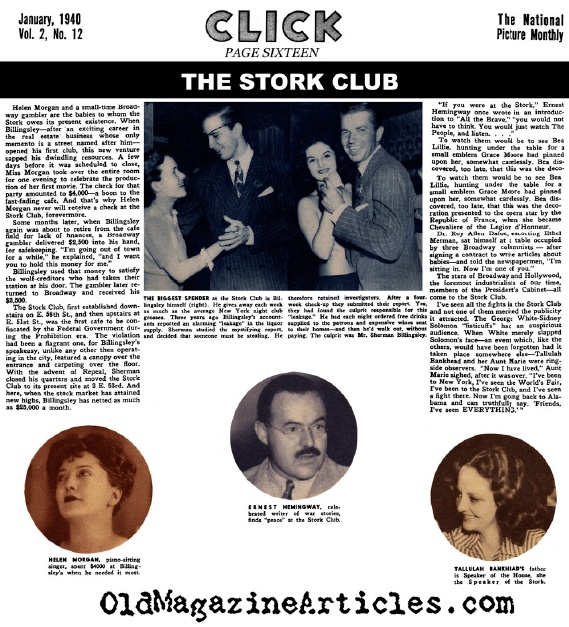 The Stork Club (Click Magazine, 1940)